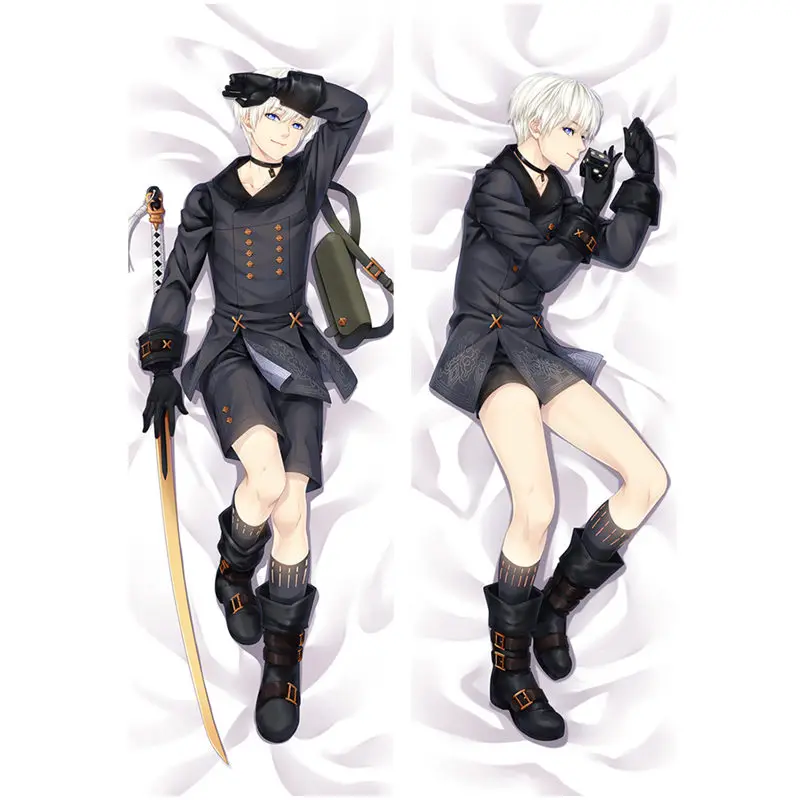 Polyester Аниме НИР: автоматы наволочки YoRHa 2B 9S Подушка Чехол пикантные 3D двухсторонняя постельные принадлежности обниматься тела Чехол настроить NR01A - Цвет: Polyester