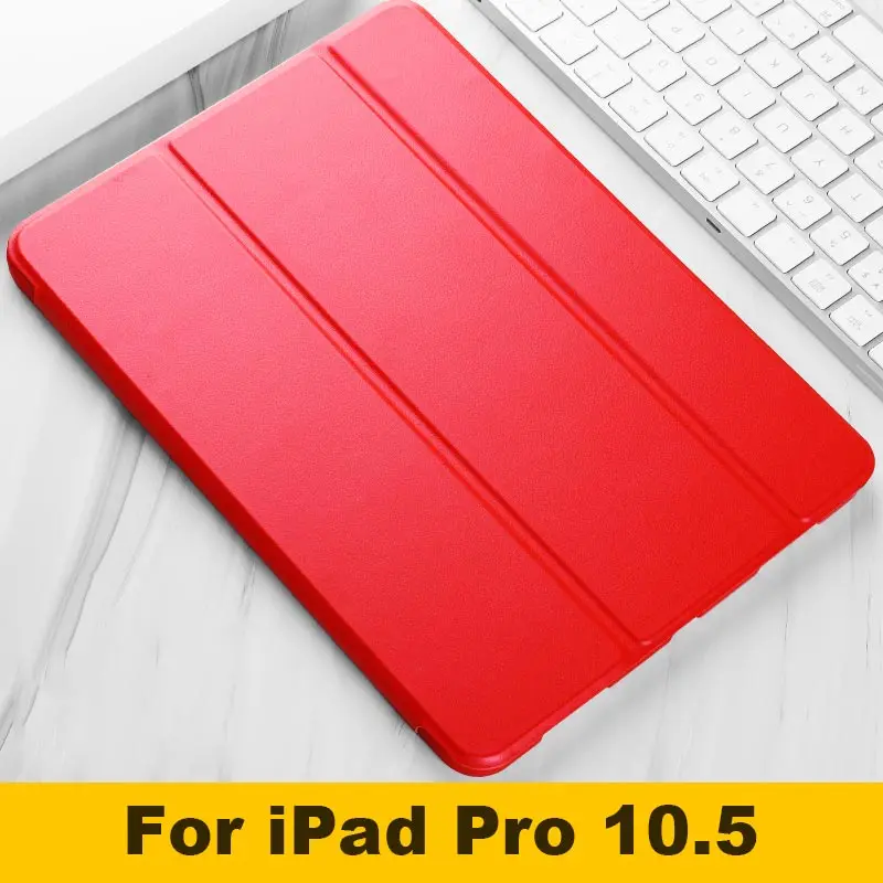 For Pro 10.5 Red Чехол для Apple iPad Pro 11, умный кожаный чехол с магнитной подставкой, мягкий силиконовый чехол для iPad Pro 10,5 Pro 9,7 - Цвет: For Pro 10.5 Red