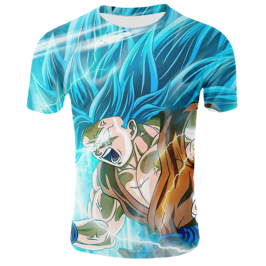 Dragon Ball Футболка супер сайян Z Dbz сына футболка Goku Японии Вегета аниме Для