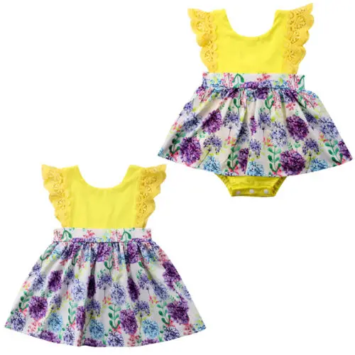 Emmababy/Одежда для новорожденных девочек комбинезон с цветочным рисунком сестры