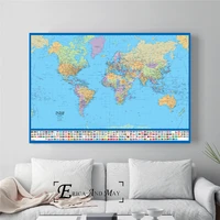 world map hd large style posters and prints wall art decorative picture canvas painting for living room home decor unframed