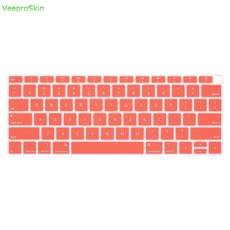 Кремовый силиконовый чехол с английской клавиатурой для MacBook Air 13 клавиатуры 2018