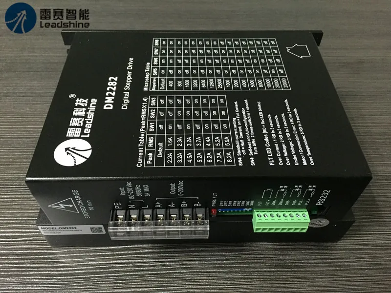 Цифровой leadshine dm2282 dsp шаговый Драйвер 2 фазный 32 разрядный 90 230 В переменного