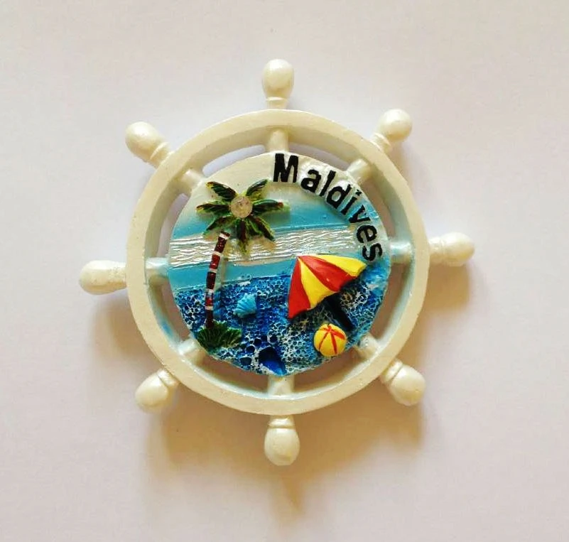 Высококачественные Мальдивские тапочки с якорем и ножками 3D полимерные магниты