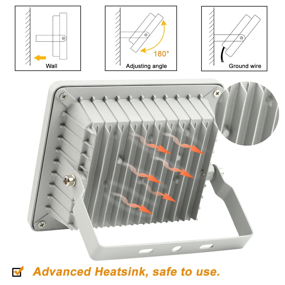 ANJOET ультрафиолетовый светильник потолочные светильник 20W 30W 50W UV led IP66 Водонепроницаемый черный светильник s для сцены светильник ing флуоресцентный плакат