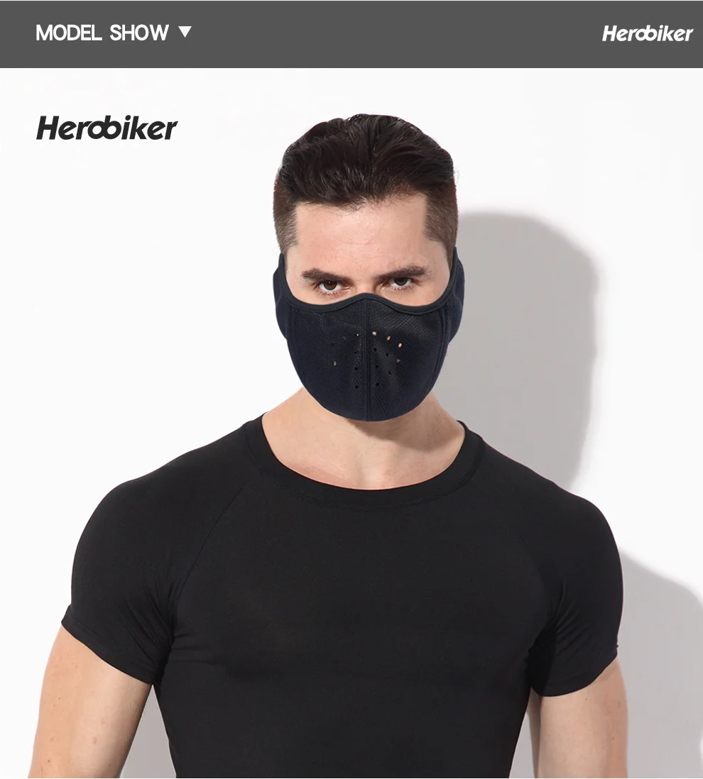 HEROBIKER маска для лица мотоциклетная мото маска Лыжная ветрозащитная тактическая маска для лица унисекс для спорта на открытом воздухе Велоспорт Череп мотоциклетная маска