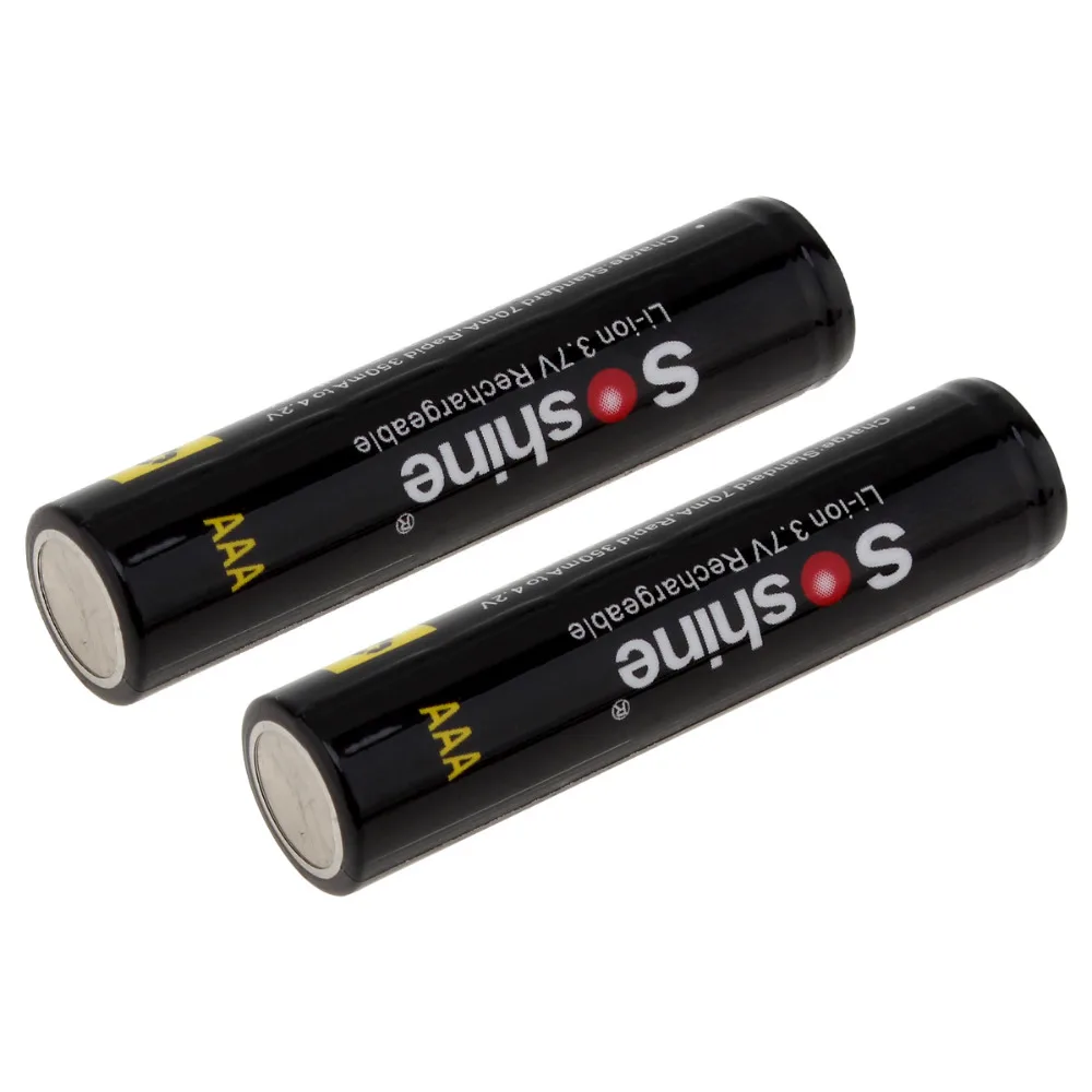 4 предмета в комплекте Soshine 3 7 V 350mAh 10440 AAA литий ионная литиевая батарея +