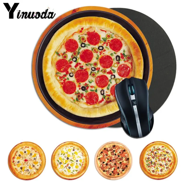 Yinuoda Милая вкусная еда пиццы мягкая резиновая профессиональная игровая коврик