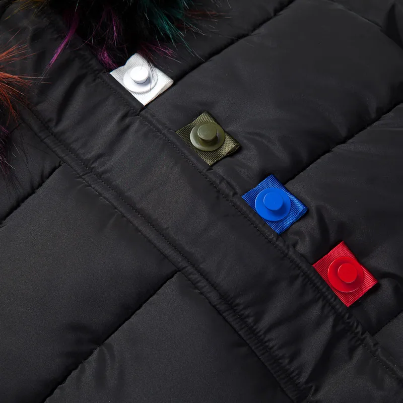 Женские пальто и куртки с меховым воротником зимняя куртка капюшоном хлопковая