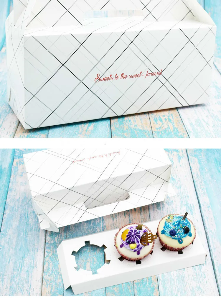 100 бумажная коробка для украшений с ручкой рулон торта крафт бумага для упаковки подарка коробка Свадебная бумажная коробка День рождения Cardborad линии