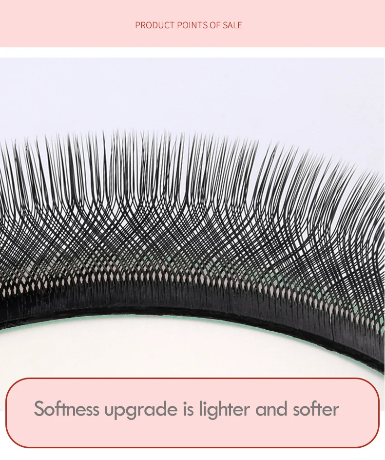 baby curl y-shaped eyelashes extention love mesh woven dense eyelashes super soft mink cilia 3D volume looking eye lash