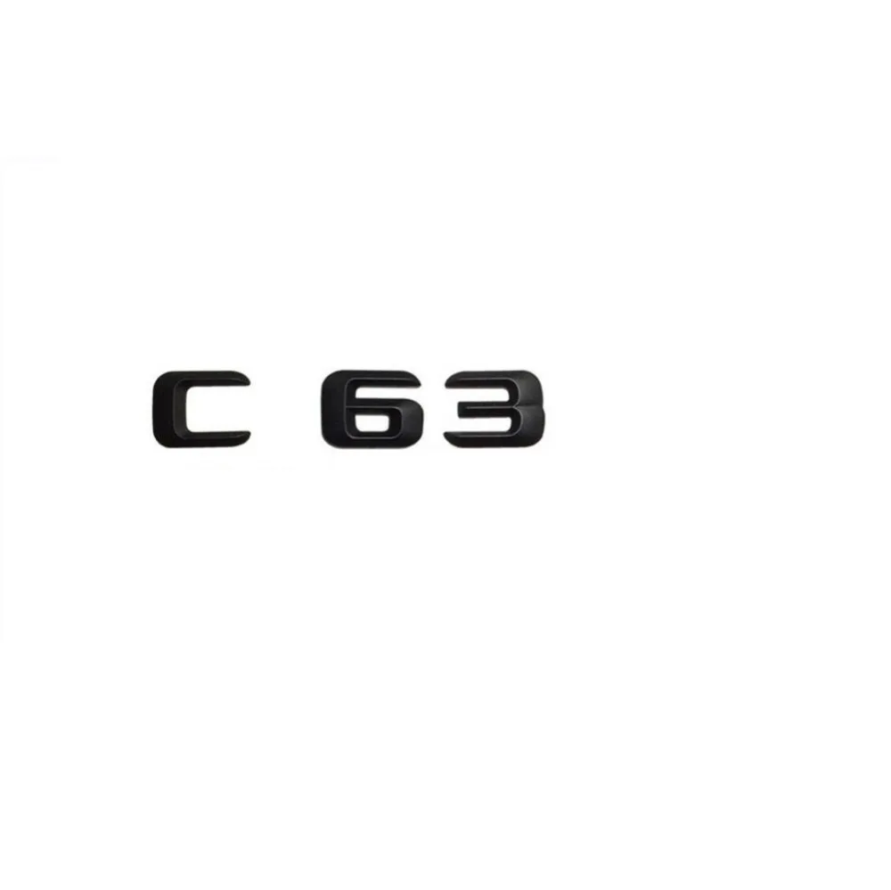 Матовые черные буквы C 63 для багажника автомобиля значок с надписью на заднюю