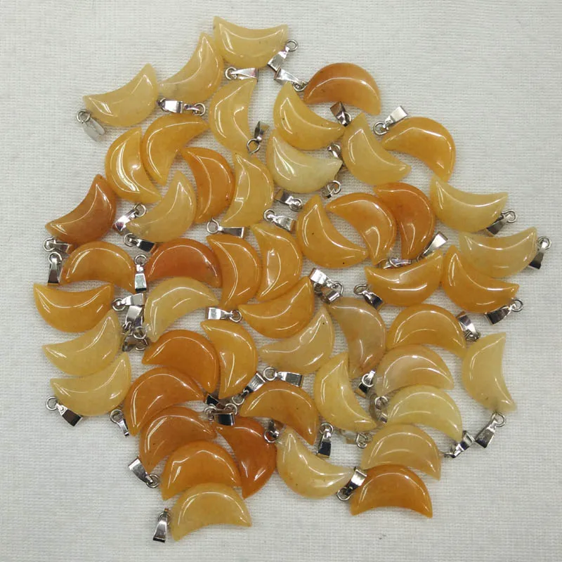 2017 мода высокое качество натуральный камень полумесяц подвеска в форме Луны для