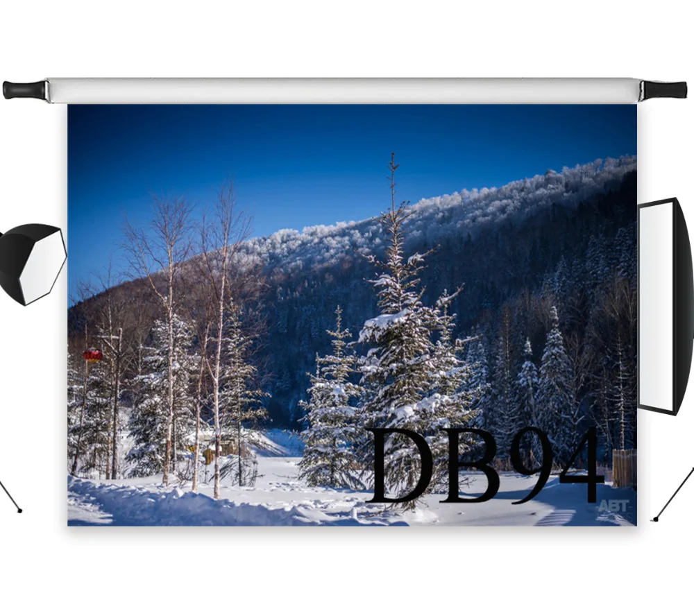 Декоративные бесшовные белоснежные сосны моющиеся без складок полиэстер фон для