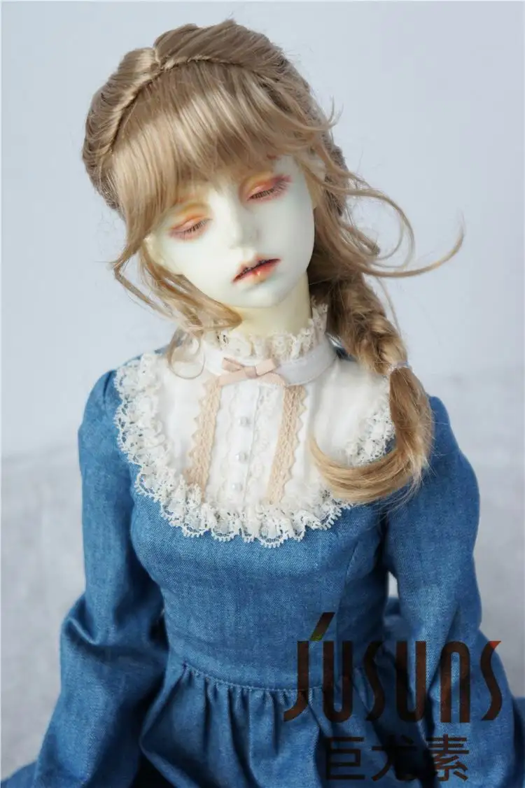 JD413 1/4 1/3 милую принцессу Кос BJD синтетический мохеровый парик для Размеры 7 8