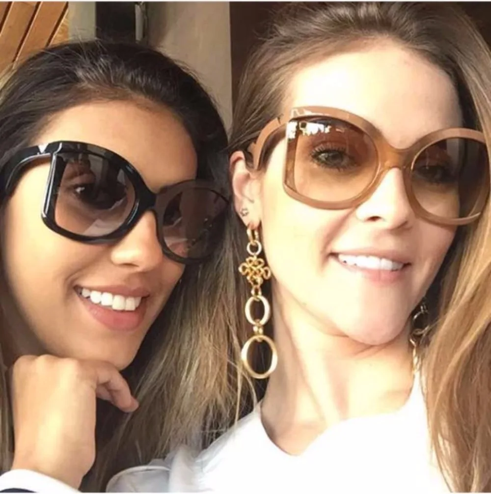 Новые модные женские негабаритные солнцезащитные очки в стиле бабочки с