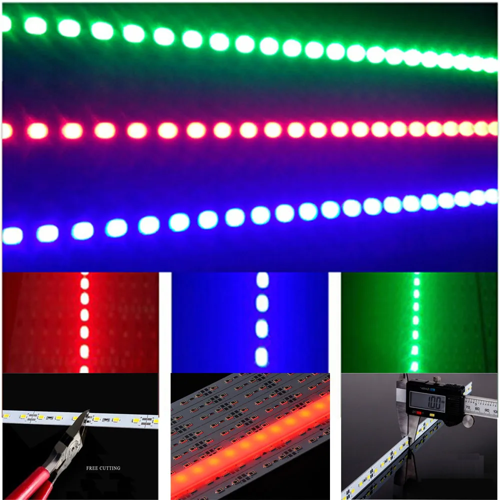 100 шт * см супер яркий чистый белый 4500k DC12V 72SMD 5630/5730 СИД твердая полоса бар свет