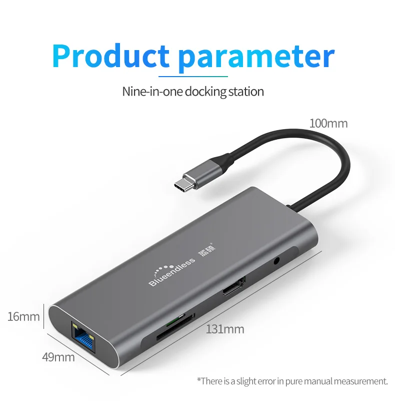 Blueendless USB-C сплиттер type C 3,1 3 порта USB C концентратор для нескольких USB 3,0 HDMI адаптер для MacBook Pro Аксессуары USB C концентратор