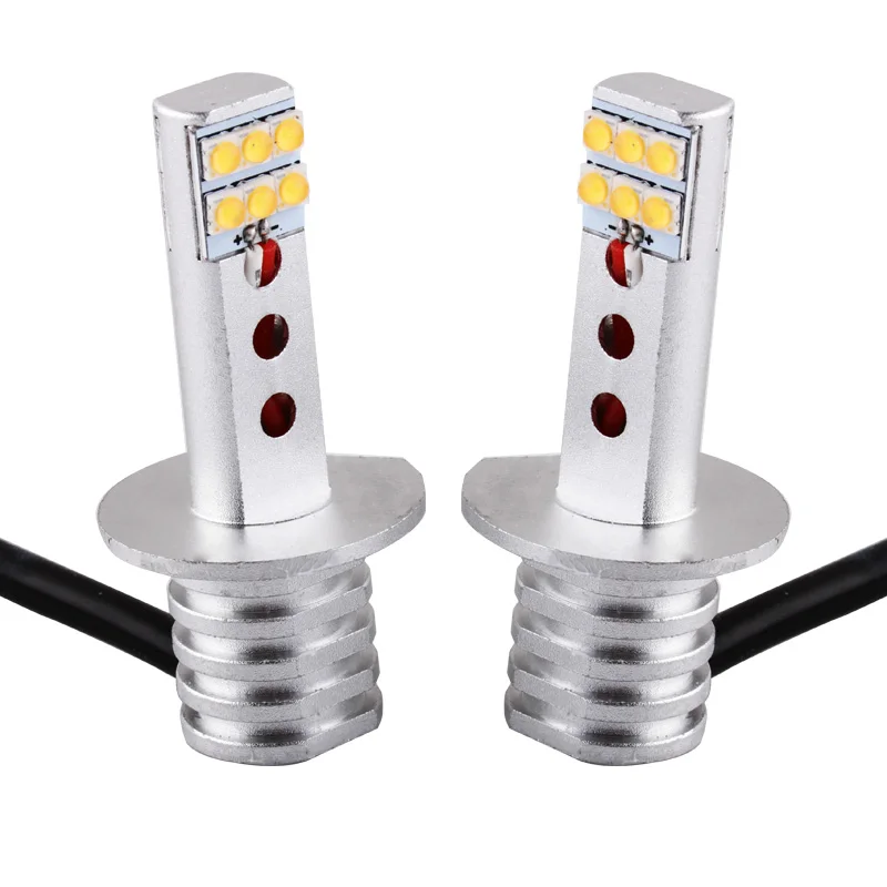 2 шт. супер яркие автомобильные лампы H1 12 SMD лм|led fog|daytime lightsled fog light |