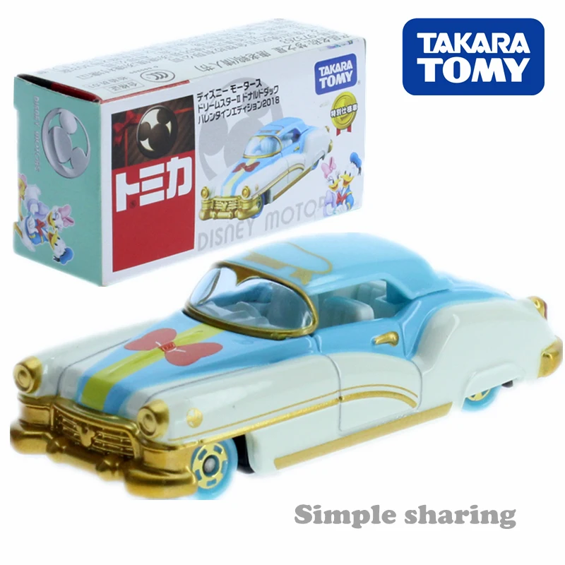 Набор моделей автомобилей Takara Tomy Tomica Diseny Дональд Дак Аниме Фигурка мотоцикл
