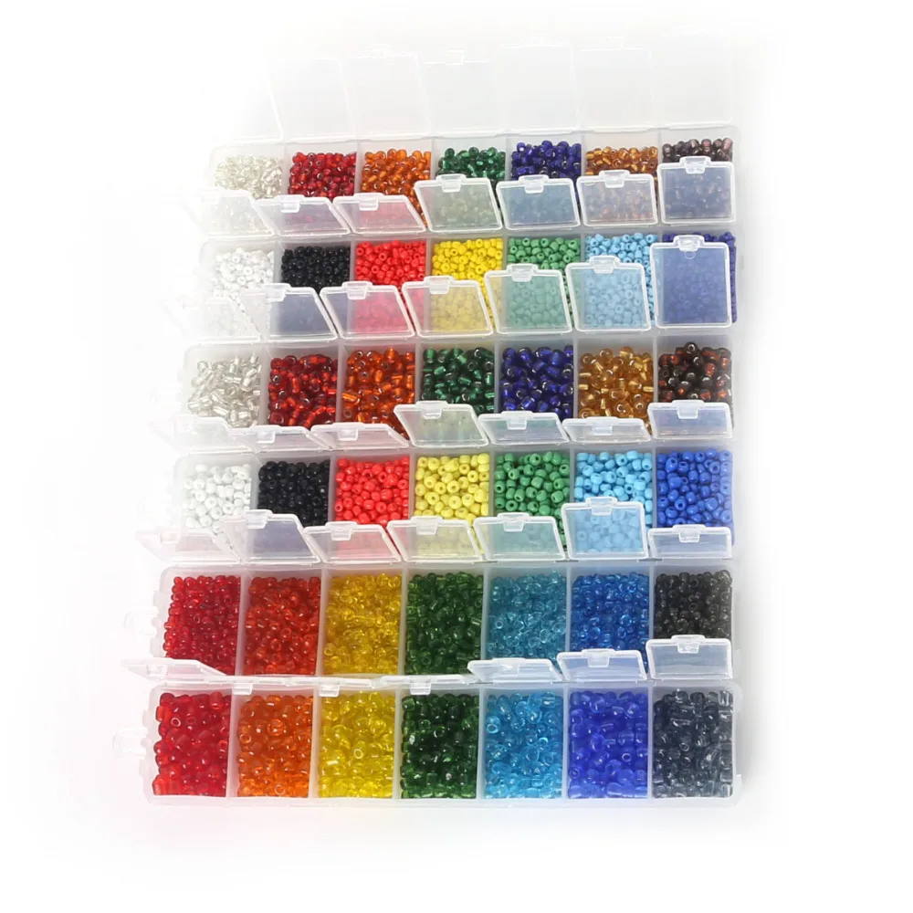 Хит продаж стеклянные бусины из разных материалов произвольно смешанных цветов