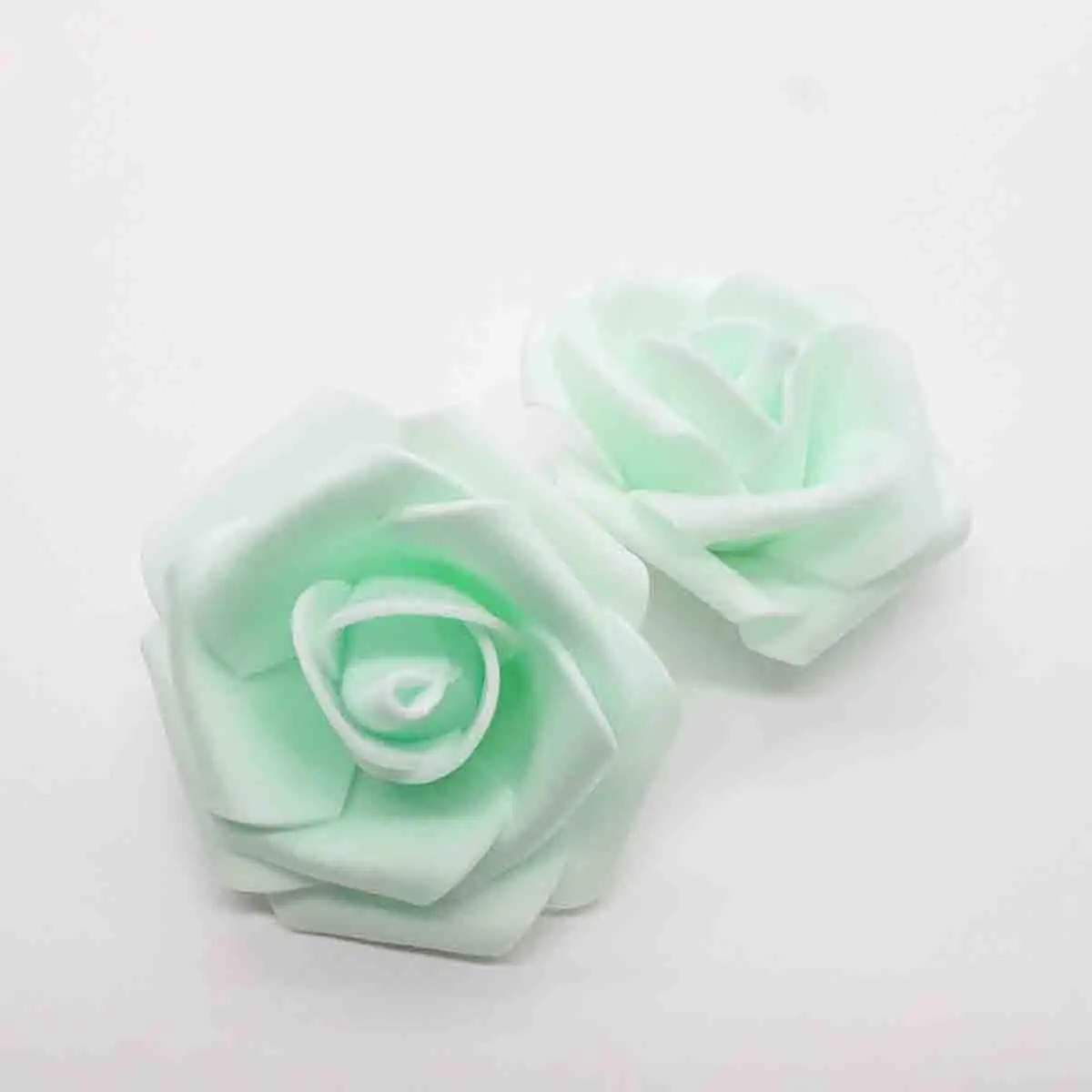 mint green 20 шт./лот, 6 см, искусственные цветы, свадебные украшения, ПЭ пена, розы, сделай сам, Флорес, скрапбукинг, венок, гирлянда, домашний декор - Цвет: mint green
