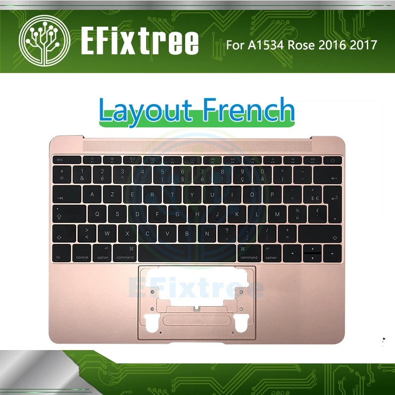 

Rose Gold Topcase C Case Housing For Macbook Retina 12''A1534 Top Case With Keyboard French Layout EMC 3099 2991 2016 2017 FR