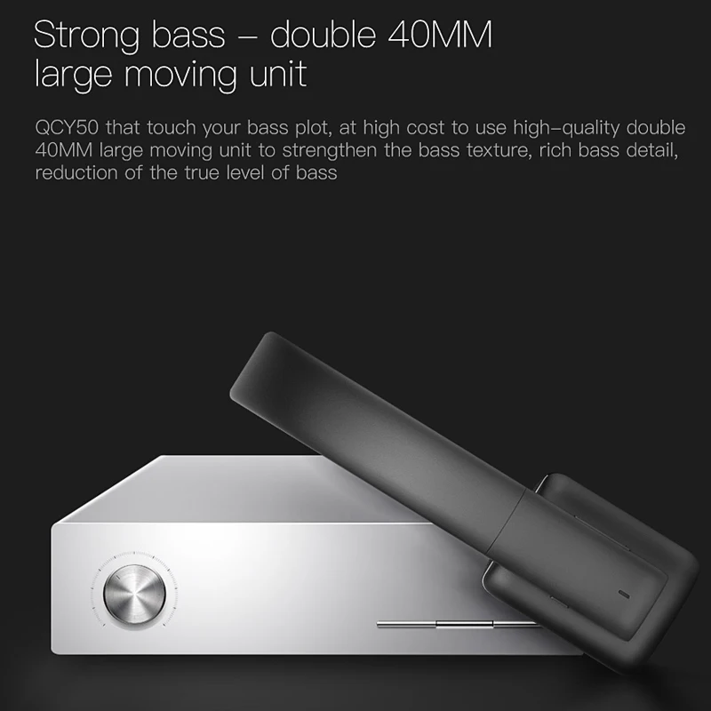 2017 QCY QCY50 беспроводные Bluetooth наушники CVC6.0 шумоподавления гарнитуры геймера hifi 3D