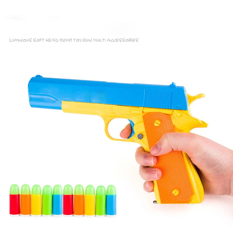 16 шт./компл. Детский мягкий игрушечный пистолет набор Классический Colt m1911