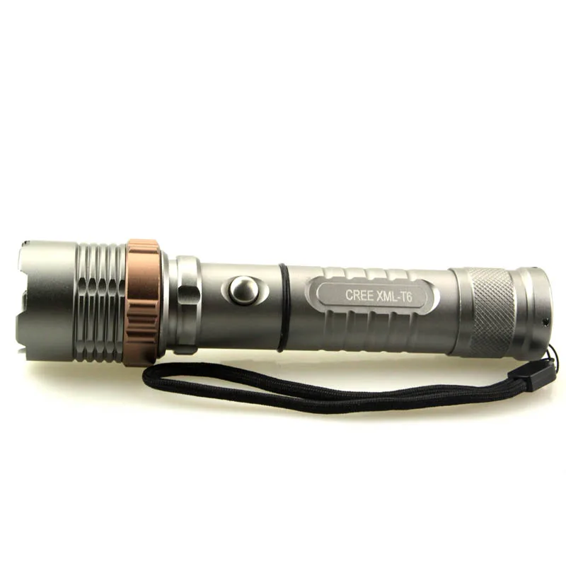 Фонарик Тактический перезаряжаемый серый горячая Распродажа 5000 люмен 4 2 в XML-T6
