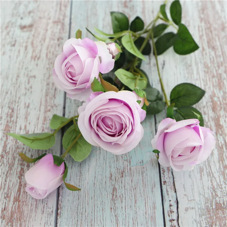 6 голов акации розы Шелковые Чайные Букет невесты для украшения свадьбы