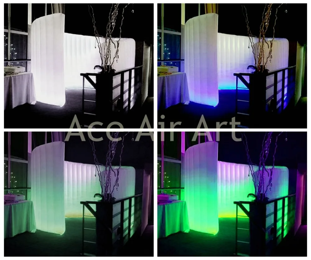 

inflatable party tent inflatable curved wall for selling with custom led
