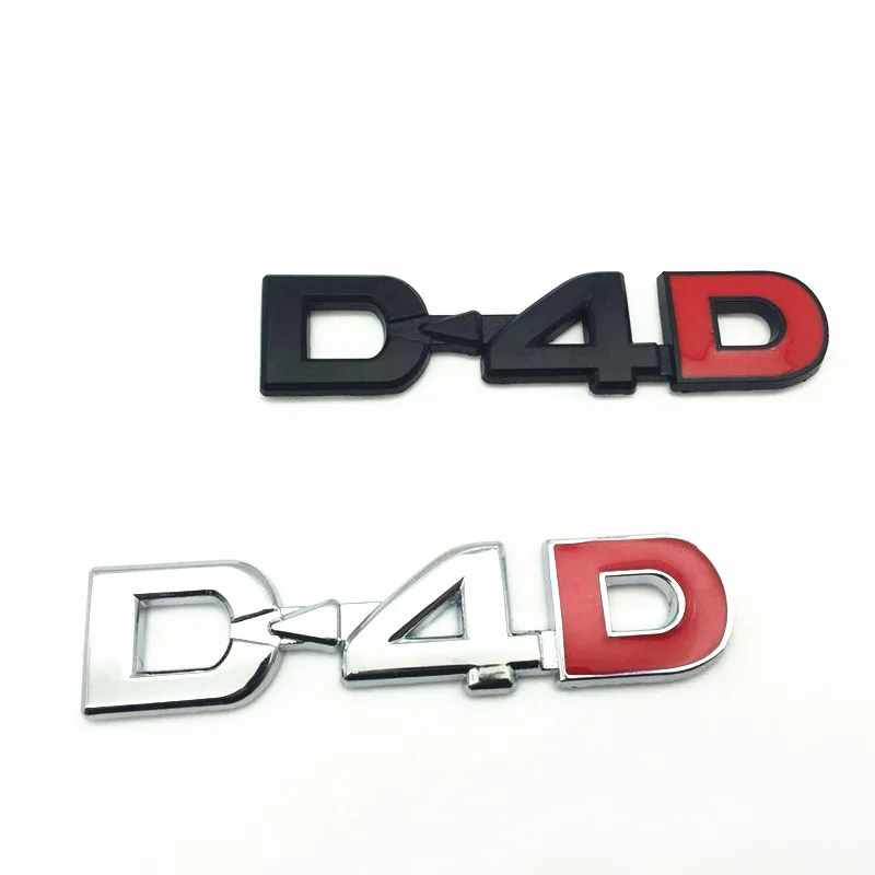 3D металлическая блестящая хромированная эмблема из цинкового сплава D4D наклейки