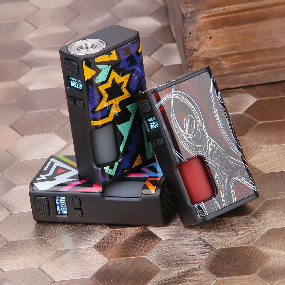 Wismec роскошная поверхность 80 Вт коробка мод с 6 5 мл бутылкой подходит для