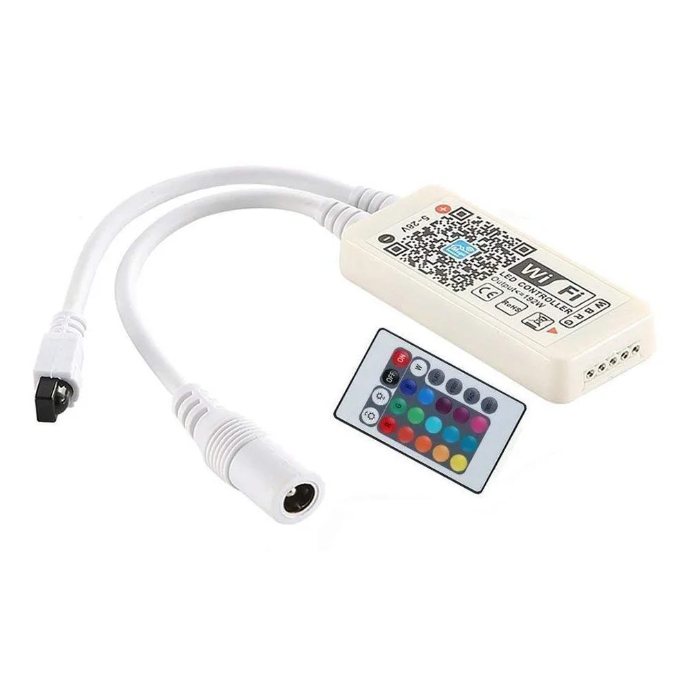 Brand New WIFI Smart RGBW Led Strip Controller + Infrared Remote Control(IR) 24 Keys Wireless for Multicolor strip lights Compa | Освещение