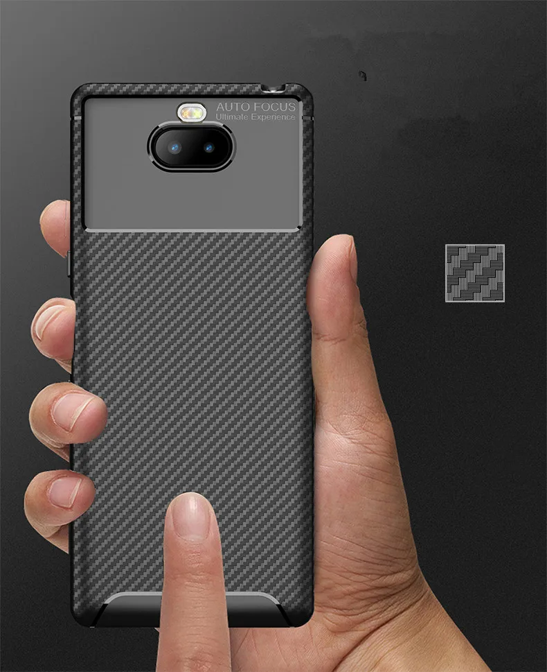 For Sony Xperia AX3 Case Carbon Fiber Drop-proof Soft TPU Ultra Fundas Capa | Мобильные телефоны и аксессуары