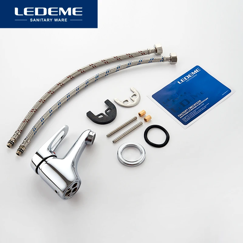 LEDEME Смеситель для умывальника латунь Цвет: хром L1013|basin faucet|waterfall faucettap mixer |