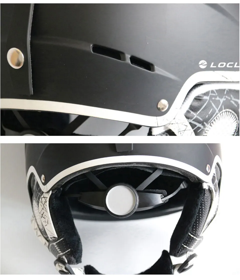 LOCLE Half-covered Skiing Helmet CE Certification Ski Helmet 8 Air Vents Snow Skiing Skateboard Snowboard Helmet 56-63cm
