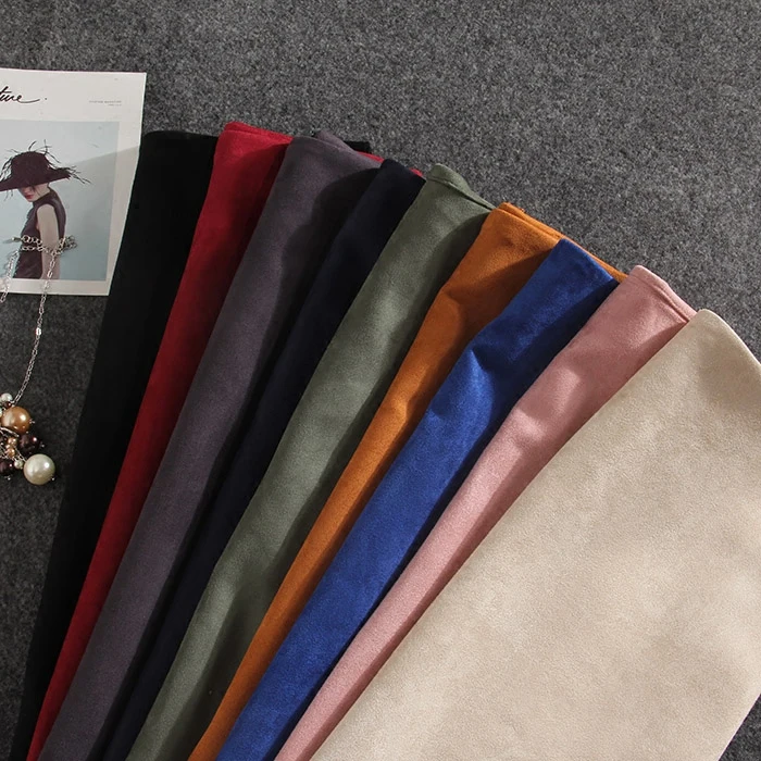 Высококачественная Зимняя юбка Женская однотонная замшевая карандаш осенняя