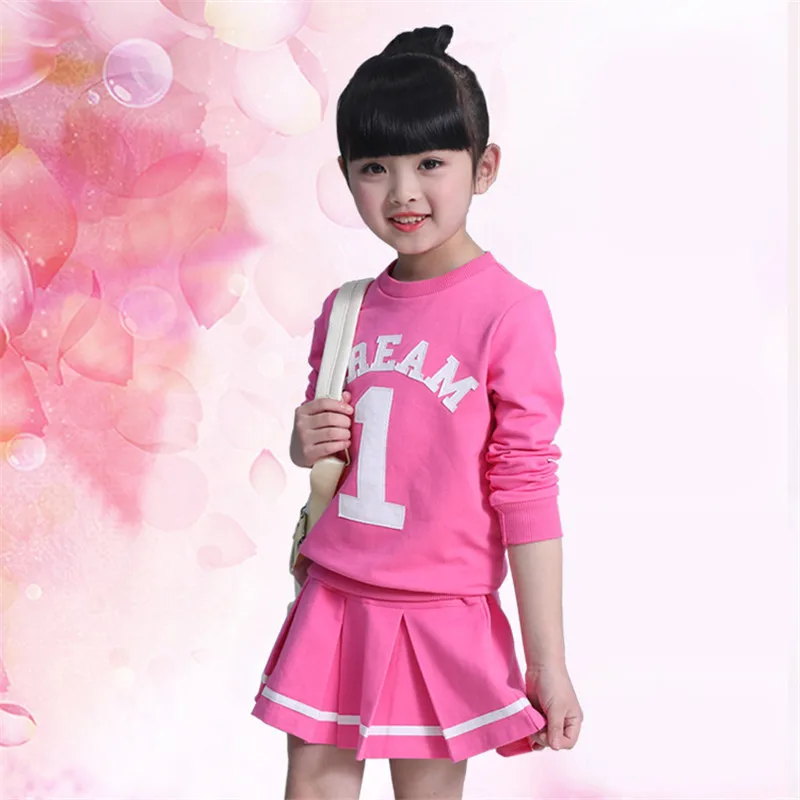 Детское платье для девочек набор Демисезонный Костюмы комплект 2 шт. футболка с