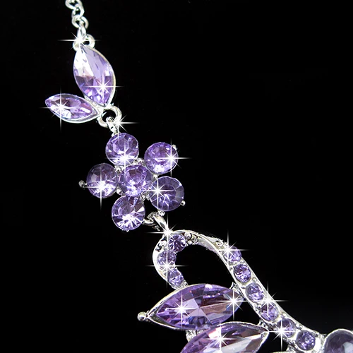 Women's Party Wedding Flower Water Drop Pendant Necklace Earrings Jewelry Set 5K4B | Украшения и аксессуары