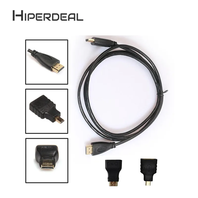 HIPERDESL 3в1 HDMI к HDMI/Mini/микро адаптер кабель комплект HD для планшетных ПК Paperwhite