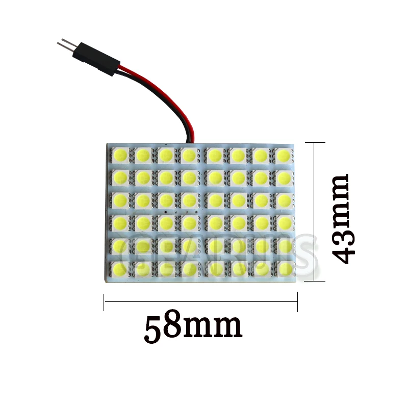 HK post free Dome Panel Светодиодная лампа 48 SMD 5050 LED внутренняя для дверсветильник с T10 Festoon 2