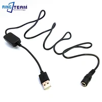 usb power cable female 5 5mm connector with 8v regulator for camera battery dc coupler lp e6 dr e6 ac pw20 np fw50 bln1