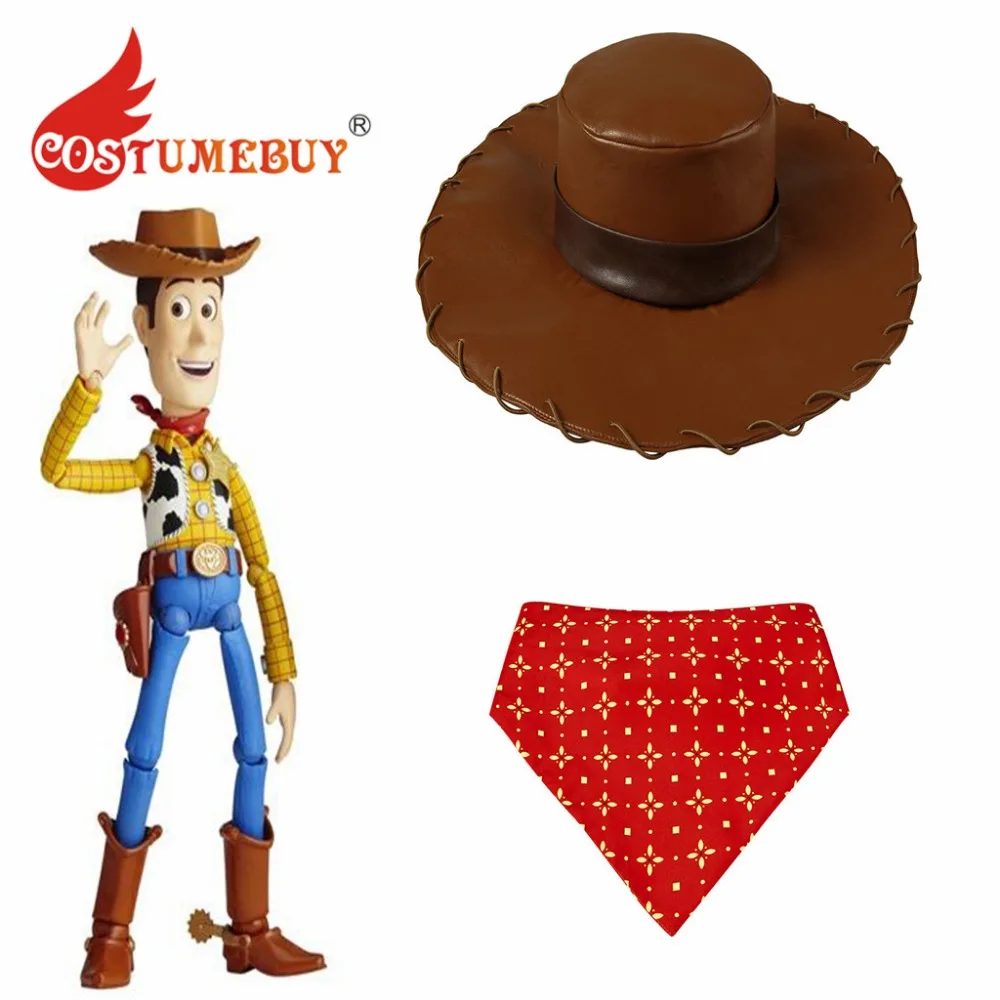 CostumeBuy мультфильм аниме Вуди из «Истории игрушек» шапка для косплея шарф костюм Вуди шапки и шарфа реквизит L920