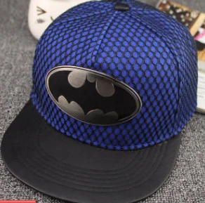 Синий Стиль бренд хлопок Бэтмен Snapback хип-хоп шапка, кепка модная повседневная бейсбольная кепка Бэтмен головные уборы для мужчин и женщин подарок - Цвет: Синий