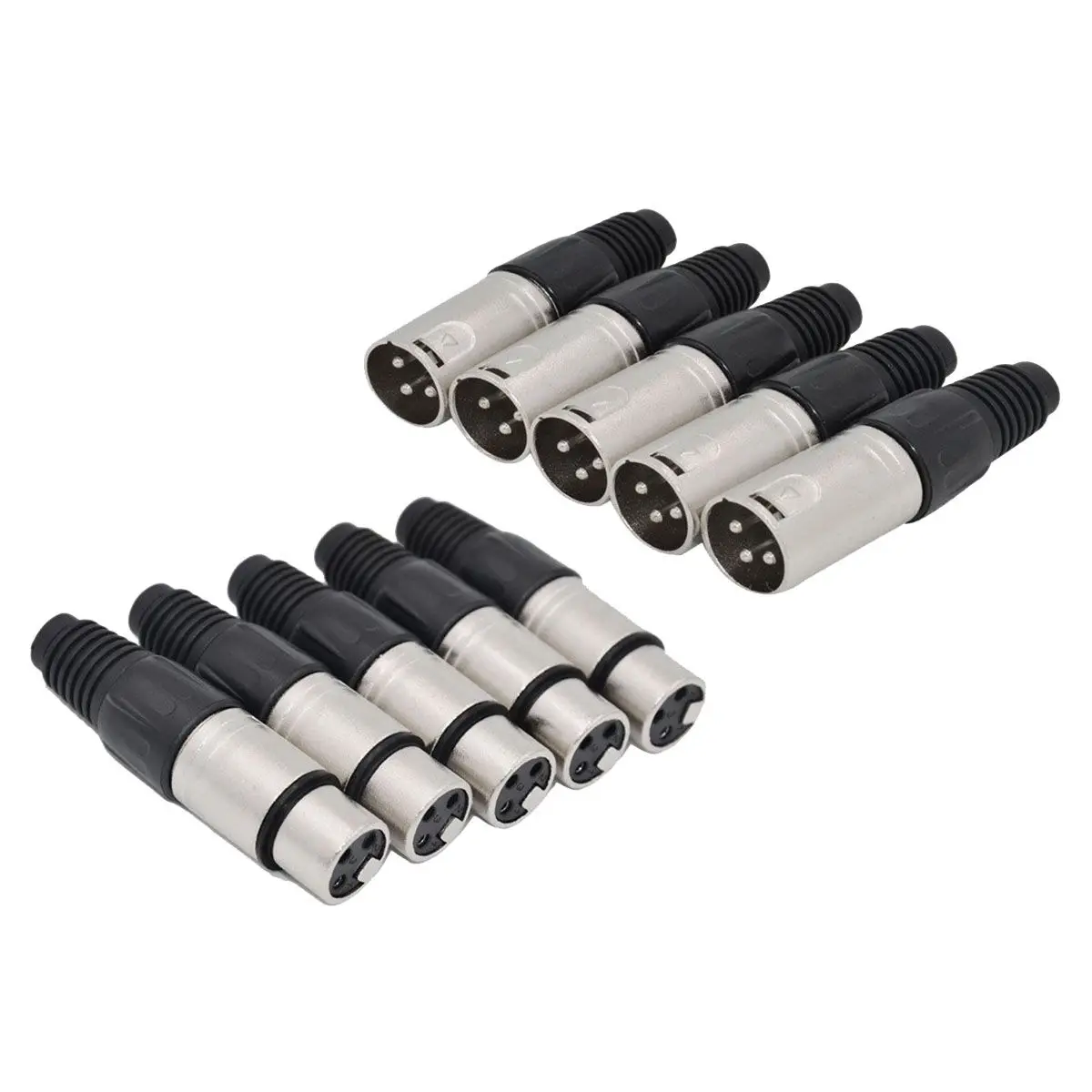 10 шт. 3 контактный разъем XLR типа припоя 5 штекеров + разъемов для микрофона аудио
