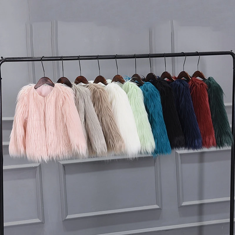 

Fashion Children Faux Fur Coat Children Outwear Stylish Fur Jackets For Girls Spring Autumn Baby Girls Jacket and Coat TZ389