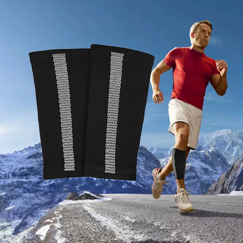 New Compression Calf Sleeve For Sports Running Training Athletic Leg Support Elastic Breathable Knitted Wrap Guard | Спорт и
