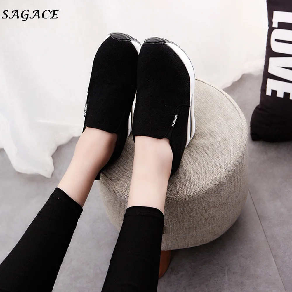 Туфли женские на скрытом каблуке с круглым носком без застежки|Женские туфли| |